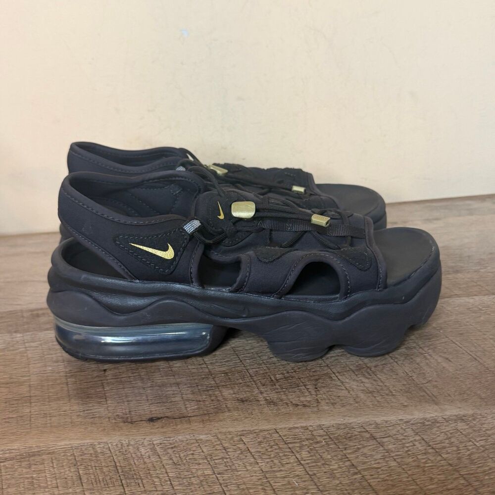 black Nike Air Max Koko women's chunky platform sandals size 9 shoes